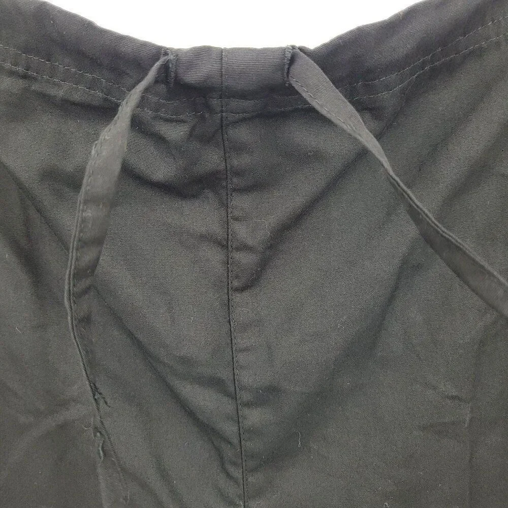 Dickies Black 2X TL Work Pant Elastic Drawstring Waist Pocket Lightweight Cotton